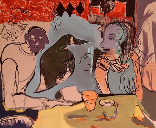 Tomoki Kodama, Supper, 2021, acrylic on canvas, 53 x 65.2 cm