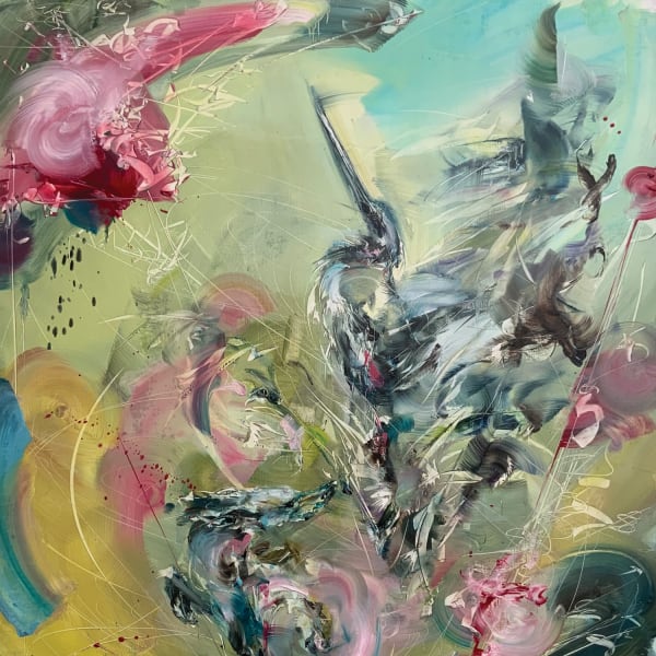 <span class="artist"><strong>Nessie Stonebridge</strong></span>, <span class="title"><em>A Piece in F and Nothing More (sight hound & roe deer) sketch</em>, 2023</span>