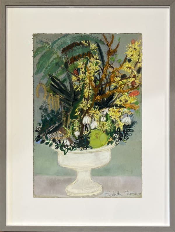 Silence After The Snow, 2022 Elizabeth Merriman Chalk Pastel on Arches paper Framed 78 x 57 cm