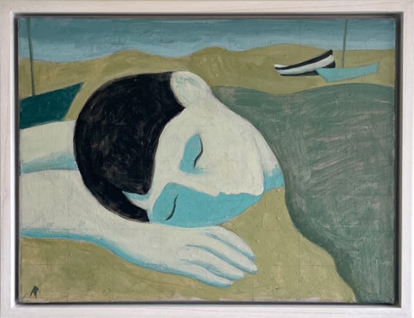 Asleep on the Seashore, 2022 Ann Payne Acrylic on Canvas 34cm x 44cm x 4cm