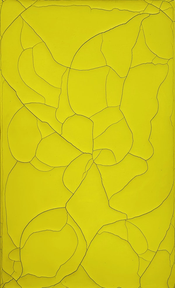 Ground Memorial Series I, Acid Yellow I, 2018: Exhibited in "Double Take" installation in The Crypt Gallery, Norwich (10-24 May, 2024). Image ©Contemporary and Country / Susan Gunn, 2024