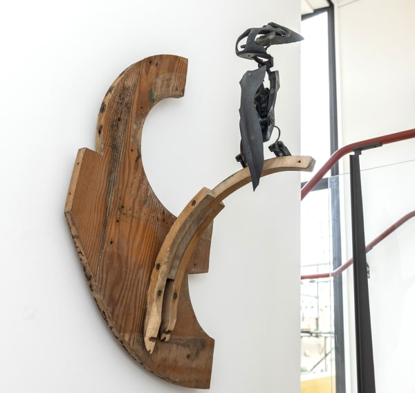 Installation by C&C of Emily Mayer's sculpture in River’s Edge at BallroomArts, Aldeburgh, Suffolk 2022