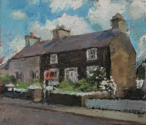 'To Let, Llanfachraeth' Oil on board SOLD