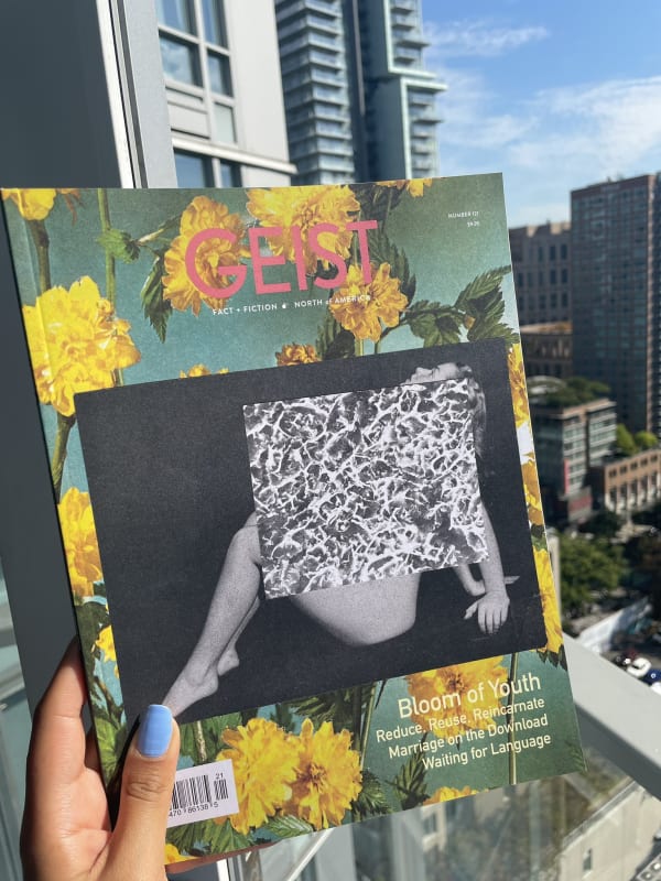 Sondra Meszaros on the cover of Geist magazine