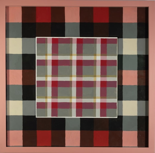 Michelle Forsyth, Red and Pink Plaid on Red and Grey, 2013-2024