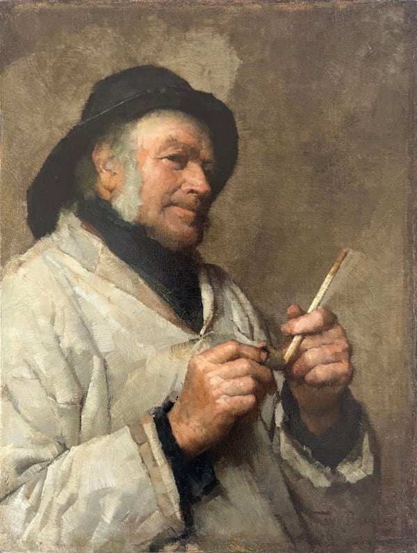 Frank Bramley - Tamping his pipe, 1886