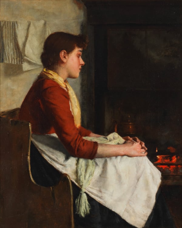 A Moment by the Fireside by Edwin Harris