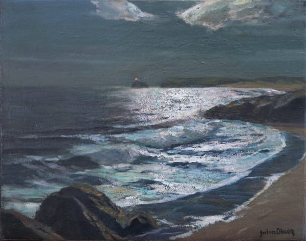 Julius Olsson, St Ives Bay, Moonlight