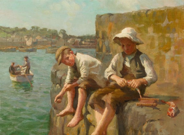 Catching Gurnard, 1908, by Harold Harvey