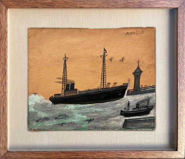 Ship entering harbour by Alfred Wallis, c. 1930