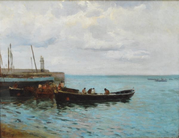 Seine Boats in St Ives Harbour by Edmund G Fuller