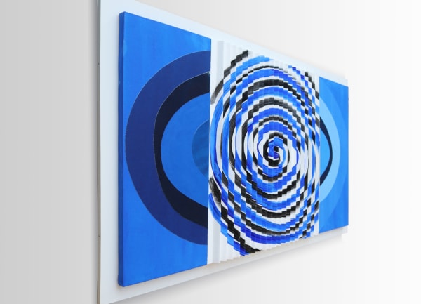 Oval Blue Squeeze - Painting by Terry Frost