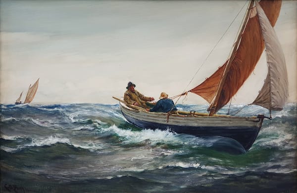 Charles Napier Hemy - On a Wind, 1911