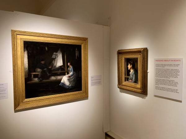 Shipbuilders and study of Sarah Ann Stevenson (1883) by Henry Scott Tuke, at the Falmouth Art Gallery