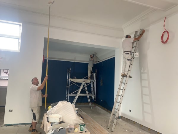 Decorating the new gallery walls