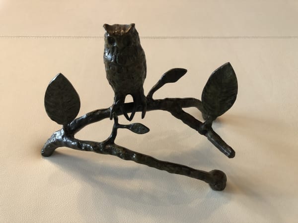 Hibou sur une branche by Diego Giacometti, Original Sculpture, at Coskun Fine Art
