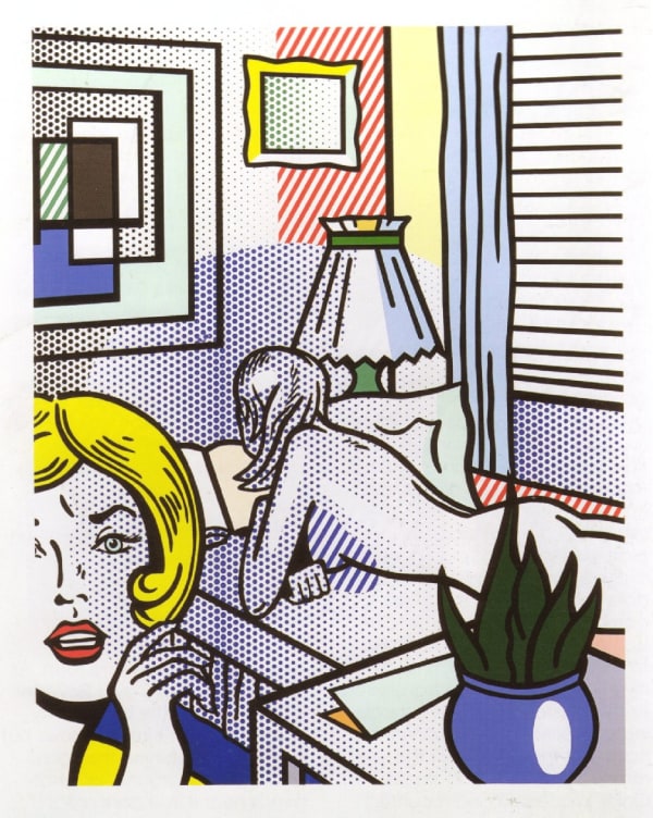 Roommates, from the Nudes Series, 1994, by Roy Lichtenstein, Relief Print from an edition of 40, at Coskun Fine Art. London www.coskunfineart.com