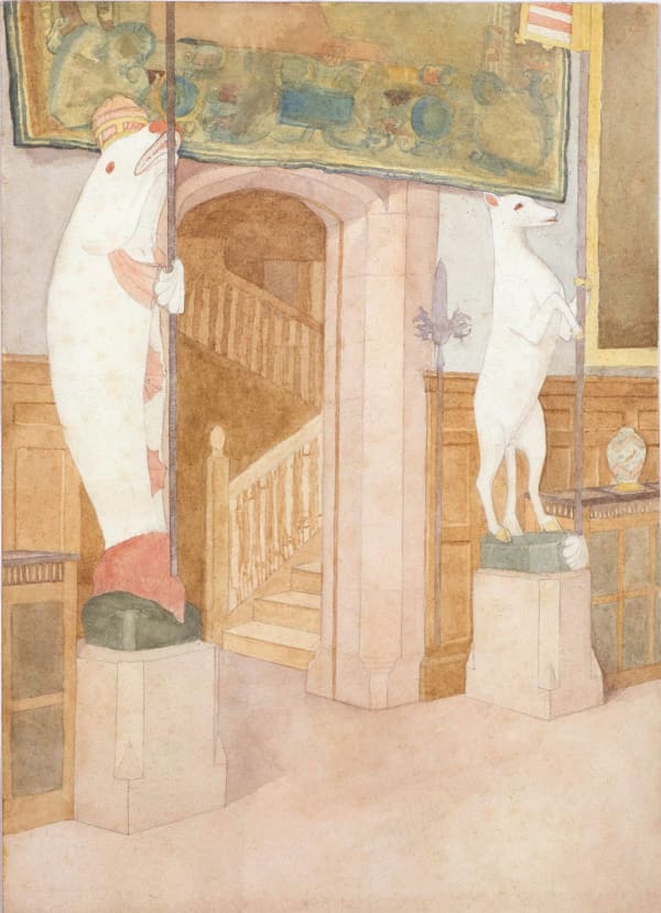 Winifred NICHOLSON (1893 – 1981) The Dacre Beasts, c.1910 Watercolour on paper 13 ¾ x 9 inches / 35 x 23 cm