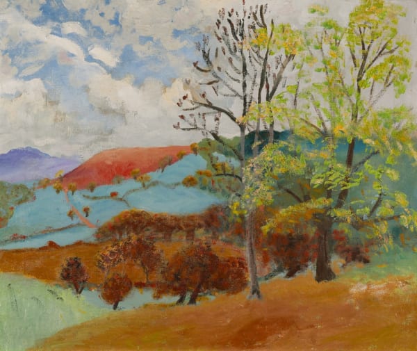 Winifred NICHOLSON (1893-1981) Landscape with Red Mountain, c.1935 oil on canvas 25 x 30 inches / 63.5 x 76.5 cm