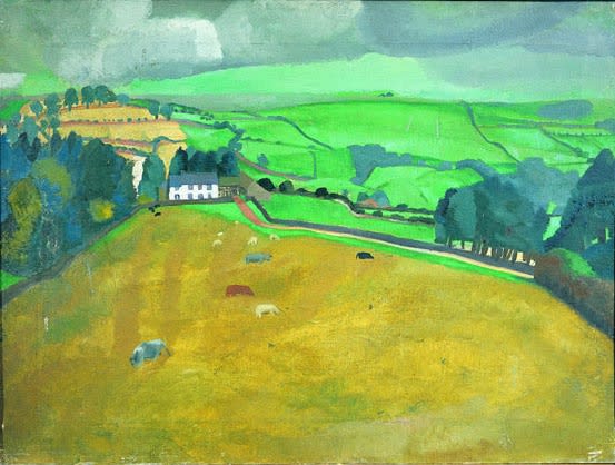 Winifred NICHOLSON (1893 - 1981) The Swaites, 1922 Oil on canvas 22 x 28 3/8 inches / 56 x 72 cm Inscribed verso Swaites 1922, Winifred Nicholson, 10 Holland Park, London