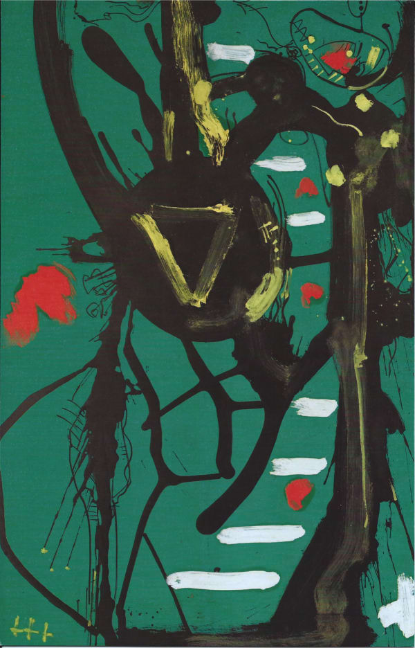 Hans HOFMANN (1880 – 1966) Black Form, 1946 Oil on board 44 x 28 ¼ inches / 111.7 x 71.7 cm Initialed lower left HH Catalogue No. 496-1946