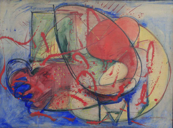 Hans HOFMANN (1880-1966) Fertility, 1944 Cassein on board mounted on linen 30 ½ x 41 inches / 77.5 x 104.1 cm Signed and dated lower right ‘Leben und Werden / hans hofmann IX.10.44’ HH Catalogue No. 884-1944