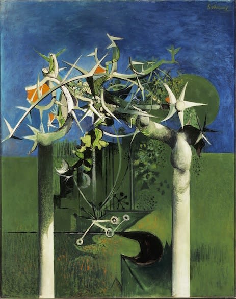 Graham SUTHERLAND, OM (1903 - 1980) Thorn Trees, 1945 Oil on canvas 50 x 40 inches / 127 x 101.5 cm Signed upper right
