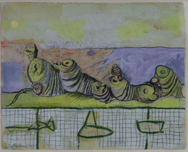 Graham SUTHERLAND (1903 – 1980) Articulated Forms, 1948 Pencil, coloured crayon, watercolour and gouache 8 1/8 x 11 inches / 22.2 x 27.9 cm