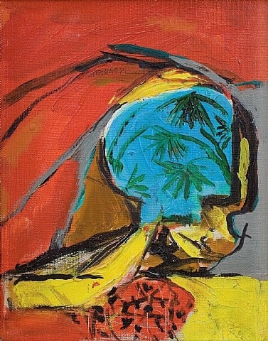 Graham SUTHERLAND (1903 – 1980) Cave Entrance, 1961 Oil on canvas 9 ½ x 7 ½ inches / 24 x 19 cm