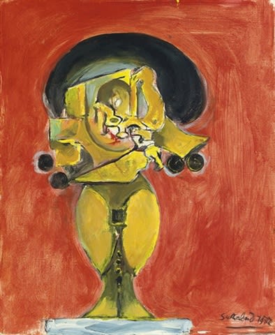Graham SUTHERLAND (1903 – 1980) Standing Rock Form, 1972 Oil on canvas 183/4 x 15 ½ inches / 47.3 x 39.2 cm
