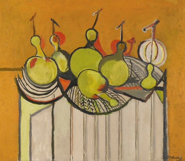 Graham SUTHERLAND (1903 – 1980) Still Life with Gourds, 1948 Oil on canvas 19 x 21 ¼ inches / 48 x 54 cm Signed and dated, titled on the stretcher