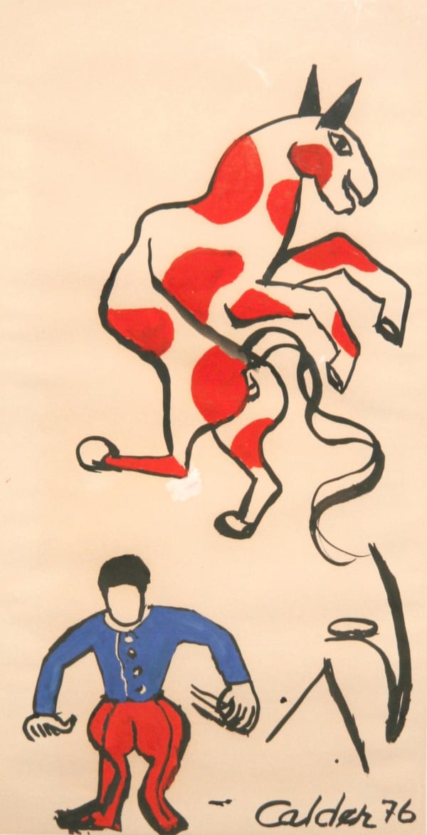 Alexander CALDER (1898 – 1976) The Horse, c.1976 Gouache on paper 29 ½ x 15 inches / 74.9 x 38.1 cm Signed and dated Calder 76 lower right