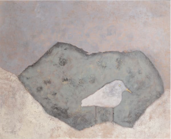 Little Bird on a Rock, 1945 Oil on masonite 24 x 30 ins (61 x 76 cm)