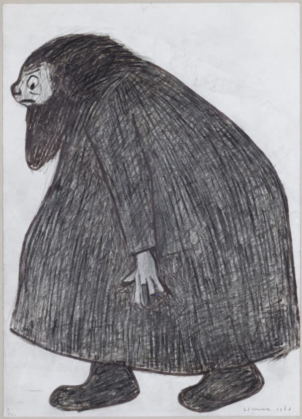 Laurence Stephen Lowry, Untitled (Large Figure full length in profile) , 1968
