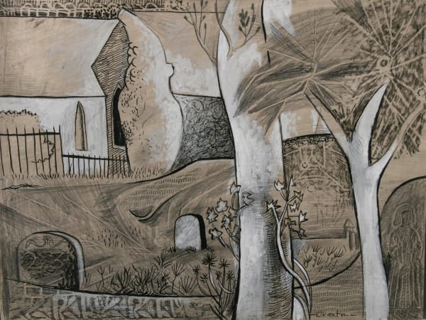 John Craxton, Churchyard, 1942