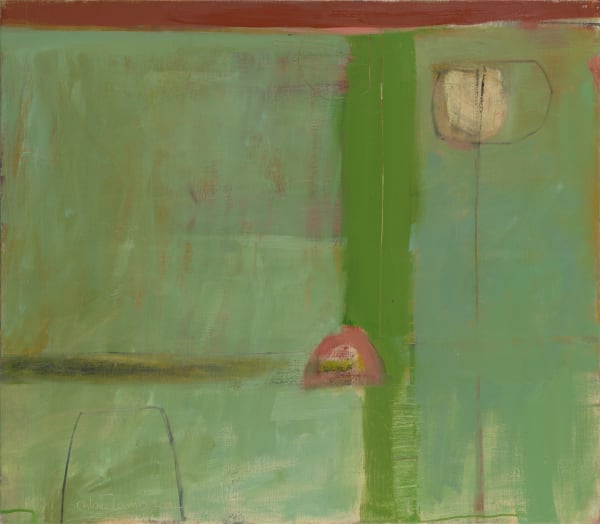 22. Green and Pink, Oil, 35" x 40"