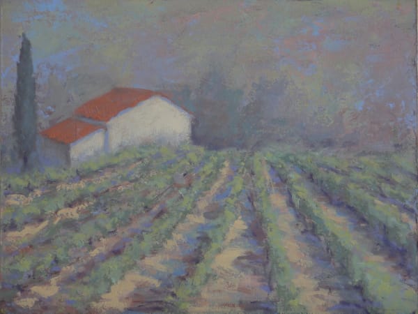 Hermione Owen Young Vines Signed Oil on board 10 x 13 in 25.4 x 33 cms