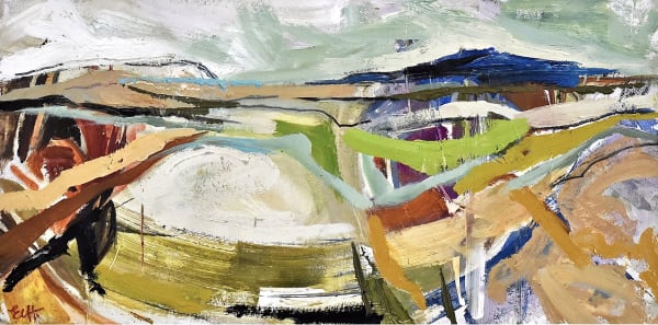 Emma Haggas, Abstract Landscape with Turqouise