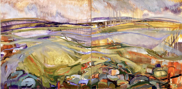 Emma Haggas Moorland View from Cheesewring at Minions, Cornwall (Diptych)