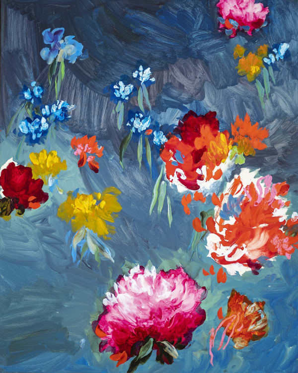 Gael Davrinche, Fireworks In Dark Blue, 2022