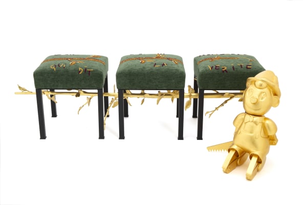 Hubert Le Gall, Pinocchio Bench: Art Is a Lie That Tells the Truth, 2024