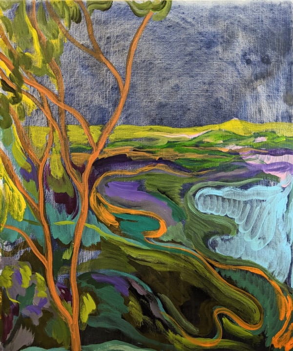 Landscape Study, 2023, Acrylic on canvas, 61 x 51 cm by Khairulddin Wahab