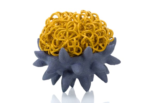 Tessa Eastman Large Pollinating Creature Mauve Yellow, 2018 Multiple glazed, high fired ceramic 35 x 36 x 36 cm