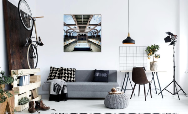 Fabiano Parisi Il Mondo Che Non Vedo 212, 2017 Philadelphia, former boxing ring featured in the film "Rocky". C-Type photograph mounted on Dibond in tray frame 111.8 x 111.8 cm 44 x 44 in. Edition of 8