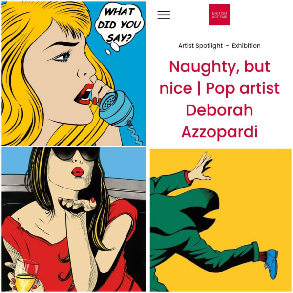 Naughty, but nice | Pop artist Deborah Azzopardi | Artist Spotlight British Art Fair