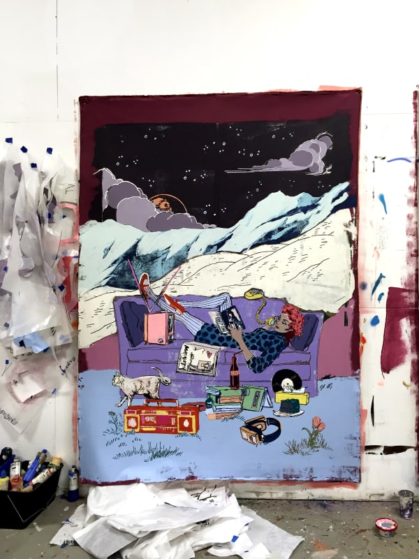 View from the studio (preparation of the "Meet me halfway" solo show in Paris)