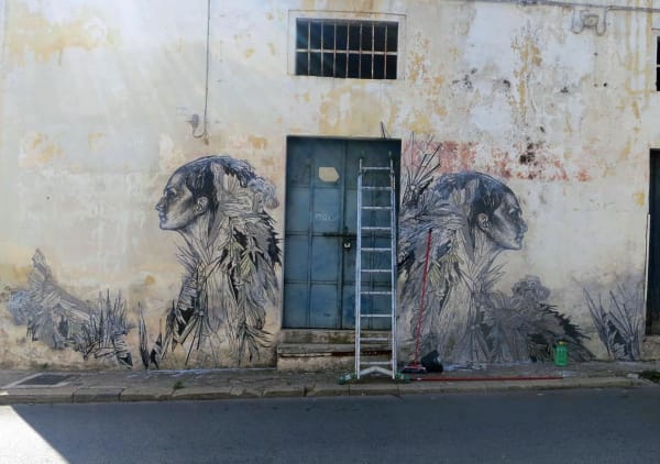 Swoon piece in the streets