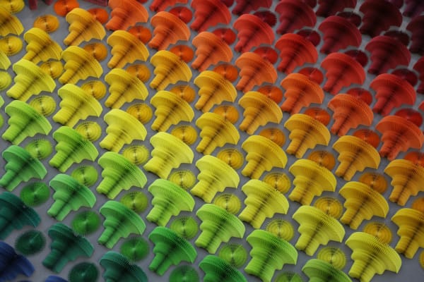 Li Hongbo, Sea of Flowers (detail), 2017, 81 Art Museum, Beijing