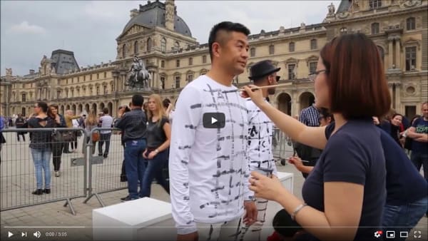 [Behind the scene] JR & Liu Bolin at the Louvre