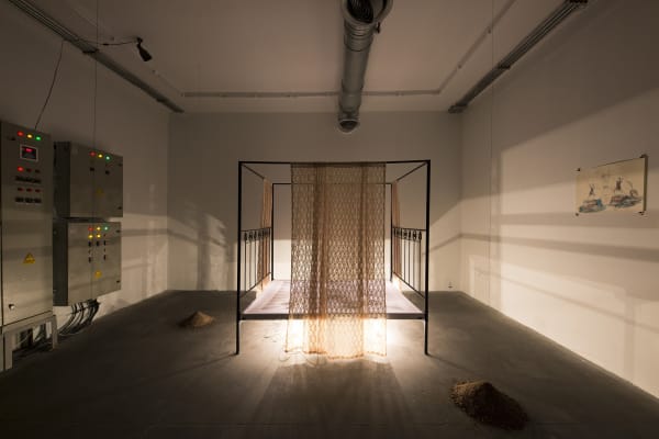 Installation View of Memento Mori a duo presentation of works by Mina Mohseni and Amirnasr Kamgooyan.